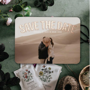 Arched Save the Date Foil Invitation