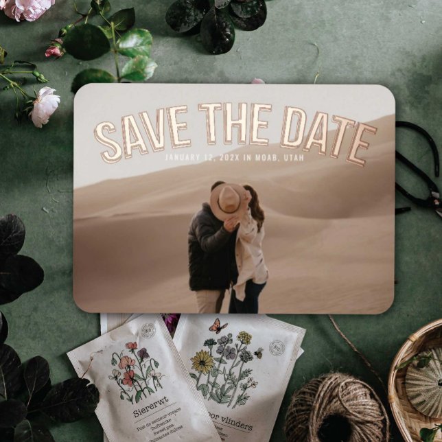 Arched Save the Date Foil Invitation (Creator Uploaded)