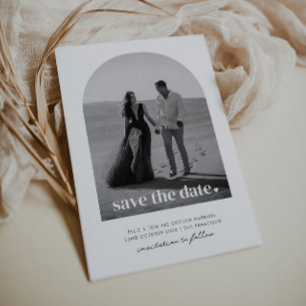 Arched Save The Date Heart Invitation