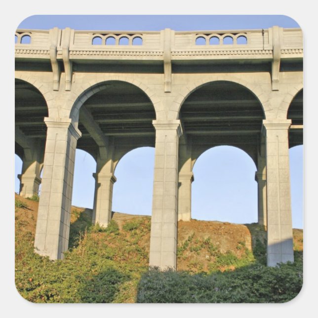 Arched supports Patterson Memorial Bridge Square Sticker (Front)