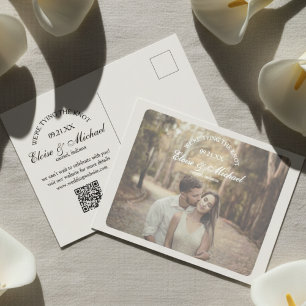 Arched Typography Tying the Knot Save the Date Announcement Postcard