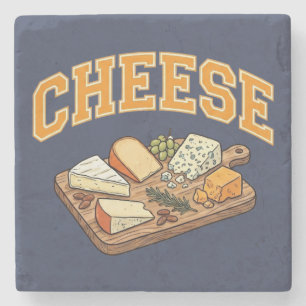 Arched Varsity Collegiate Style Culinary Graphics Stone Coaster