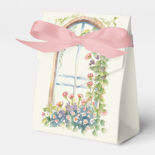 Arched Window Floral Display Favour Box