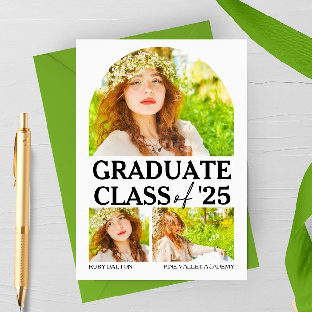 Arched Window Modern Graduation Announcement (Creator Uploaded)