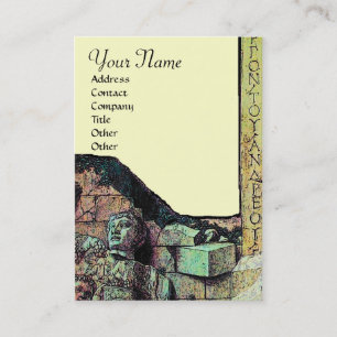 ARCHEO /Antiquary,Archaeology Monogram,Cream Brown Business Card