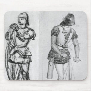 Archer and crossbowman mouse pad