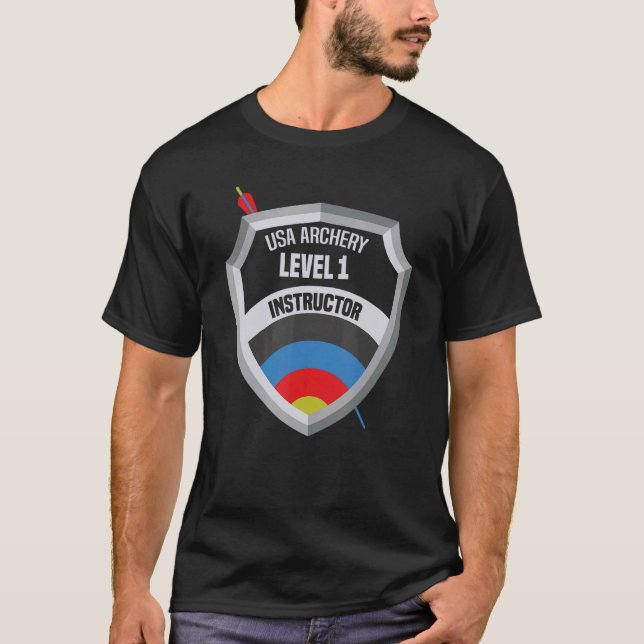 Archer Arrow Target Bowman   Archery Coach T-Shirt (Front)