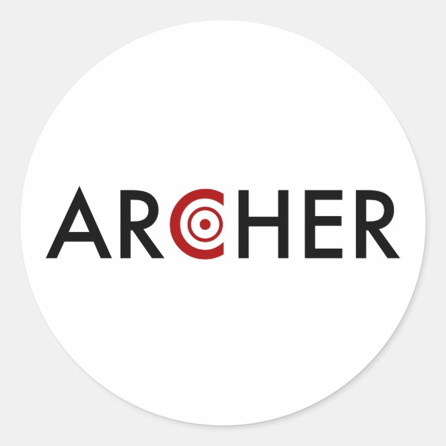 Archer Classic Round Sticker (Front)