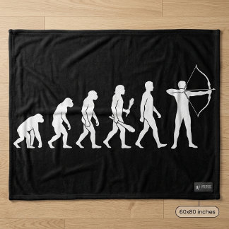 Archer Evolution Archery with Bow and Arrow Fleece Blanket