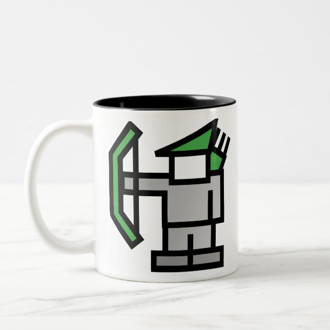 Archer in Green Two-Tone Coffee Mug (Left)