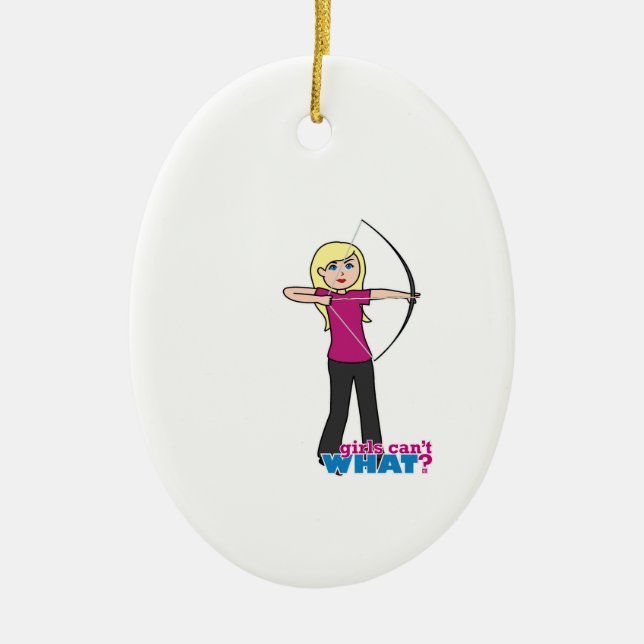 Archer - Light Ceramic Tree Decoration (Front)