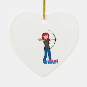 Archer - Light/Red Ceramic Ornament