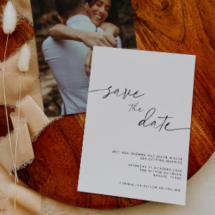 ARCHER Minimalist Save the Date Invitation