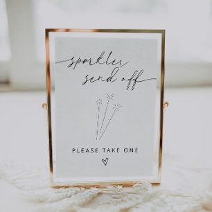 ARCHER Minimalist Sparkles Send Off Sign