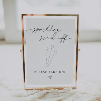 ARCHER Minimalist Sparkles Send Off Sign