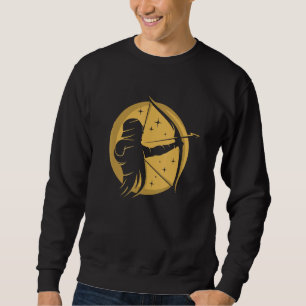 Archer Moon Bow Target Arrow Bowman Archery Garnd Sweatshirt