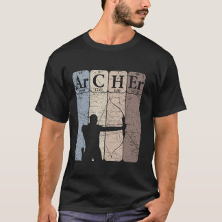 Archer Periodic Table Elements Bow Hunting Archery T-Shirt