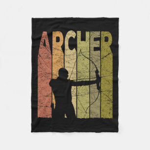 Archer Vintage Bow Hunting Retro Archery Bowhuntin Fleece Blanket
