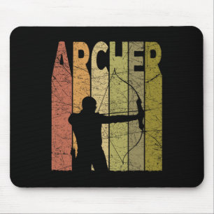 Archer Vintage Bow Hunting Retro Archery Bowhuntin Mouse Pad