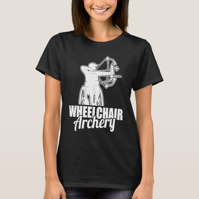 Archer Wheelchair Bowman  Arrow Bow Target Archery T-Shirt (Front)