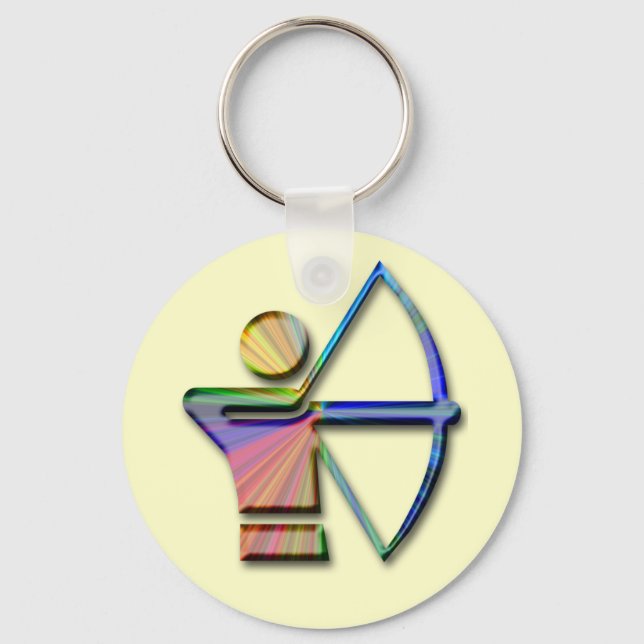 Archer with Bow & Arrow Key Ring (Front)