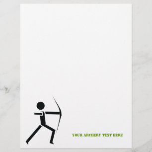 Archer with his bow black, green archery flyer