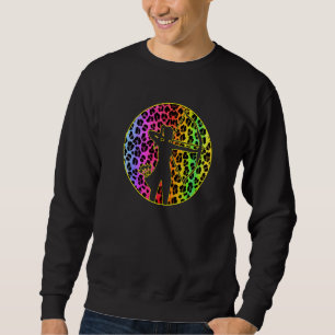 Archer Woman Girl Leopard Motif Bow And Arrow Spor Sweatshirt