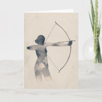 Archeress Watercolor Silhouette