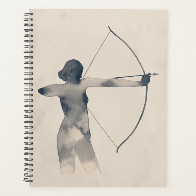 Archeress Watercolor Silhouette Planner (Front)