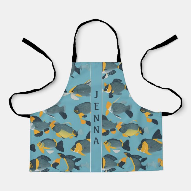 Archerfish Geometric Colourful Custom Pattern Apron (Front)