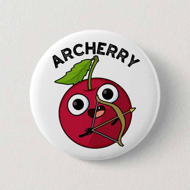 Archerry Funny Fruit Archery Pun  6 Cm Round Badge (Front)