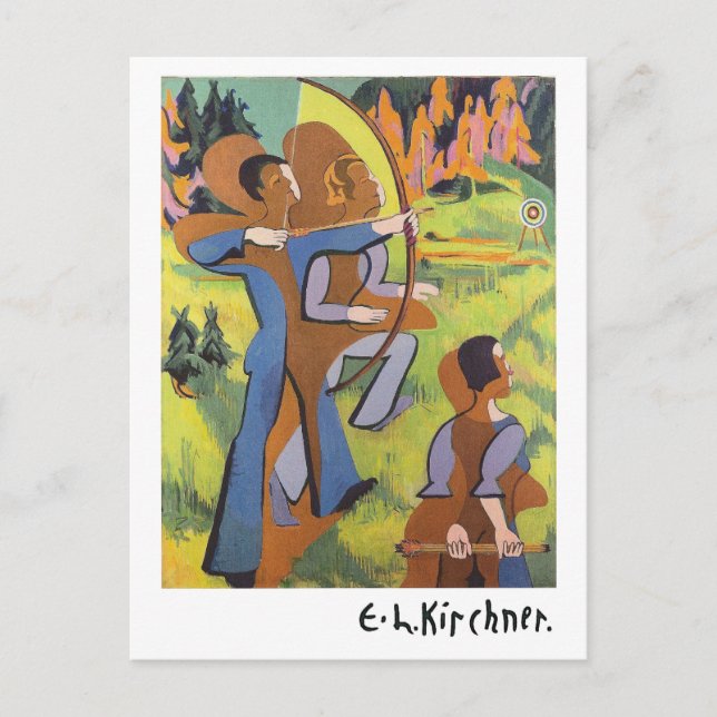 Archers (1935-1937) by Ernst Ludwig Kirchner Postcard (Front)