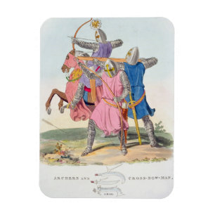 Archers and a Cross-bowman, 1312, from 'Ancient Ar Magnet