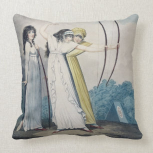 Archers, engraved by J.H. Wright (fl.1795-1838) an Cushion