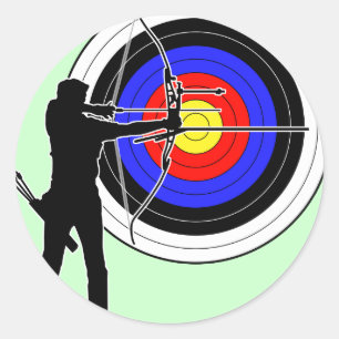 archery2 classic round sticker