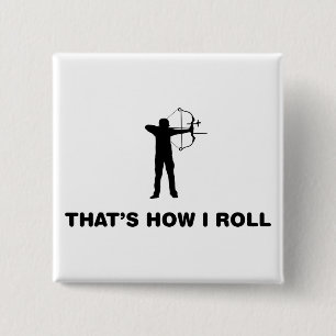 Archery 15 Cm Square Badge