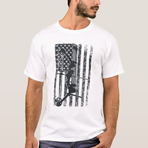 Archery American Flag Vintage Gifts Archer Bow And T-Shirt