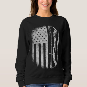Archery American Flag Vintage Men Women Archer Bow Sweatshirt