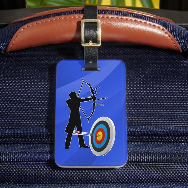 Archery - Archer and Target design Luggage Tag (Front Insitu 2)