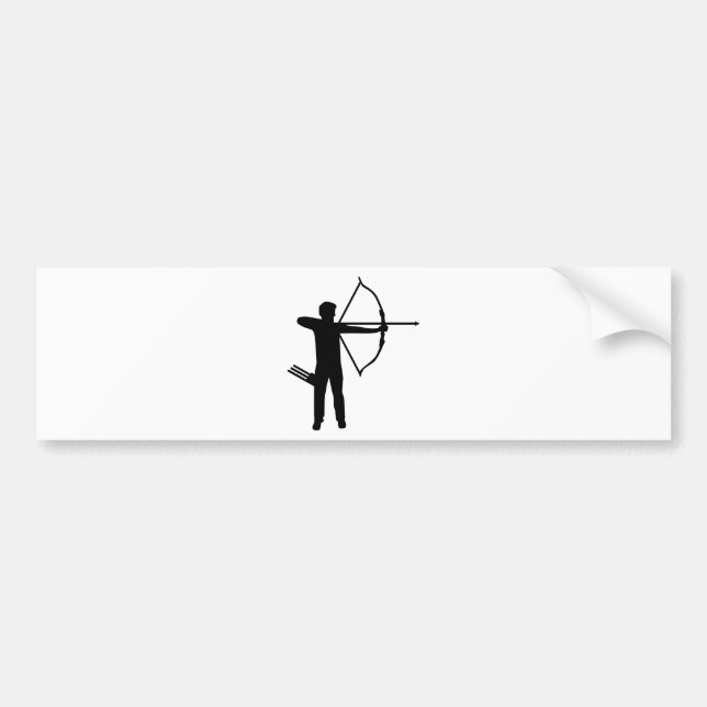 Archery archer bumper sticker (Front)