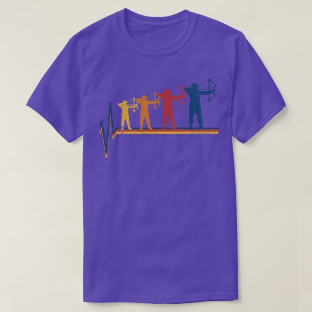 Archery Archer Heartbeat T-Shirt (Design Front)