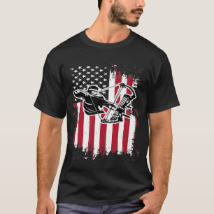 Archery Archer Player Vintage Usa Flag T-Shirt