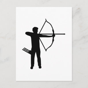 Archery archer postcard