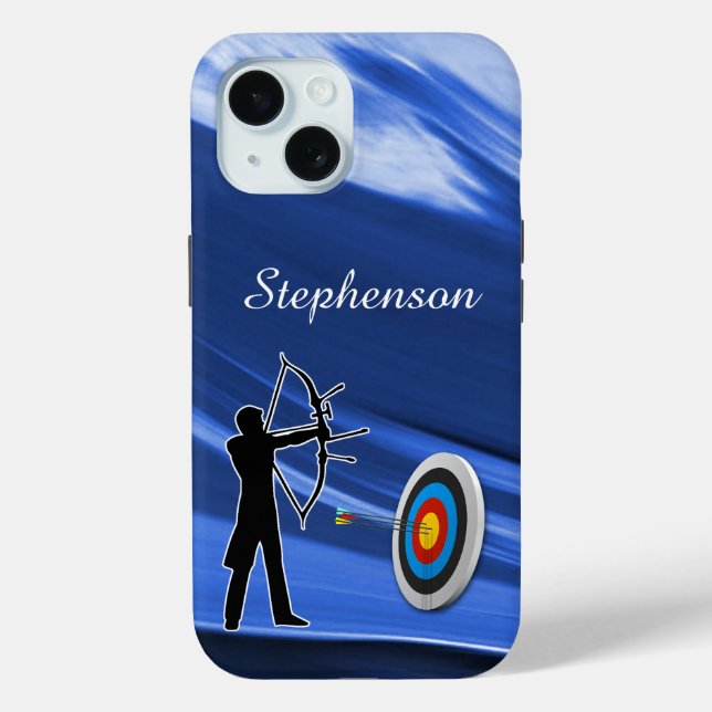 Archery - Archer Silhouette and target Personalize Case-Mate iPhone Case (Back)