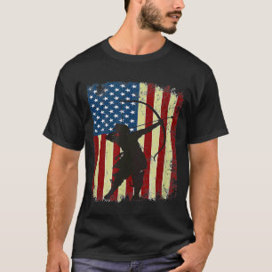 Archery Arrow American Flag Bow Hunting Hunt Hunte T-Shirt