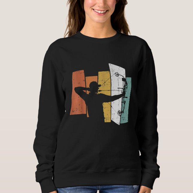 Archery Arrow Bow Vintage Retro Sweatshirt (Front)