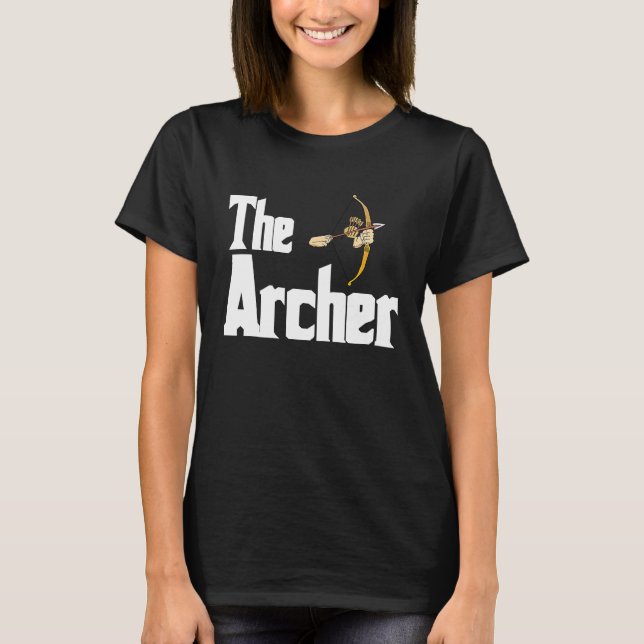 Archery  Arrow Men Shooting Club Bow T-Shirt (Front)