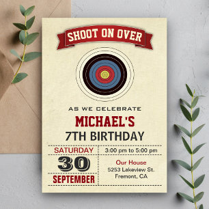 Archery Birthday Party Invitation