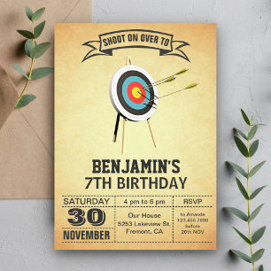 Archery Birthday Party Invitation