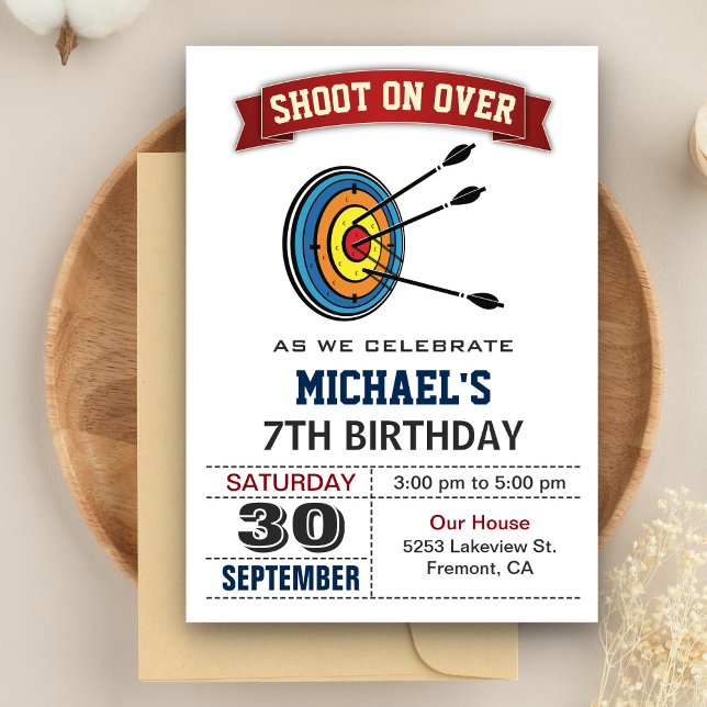 Archery Birthday Party Invitation (Creator Uploaded)